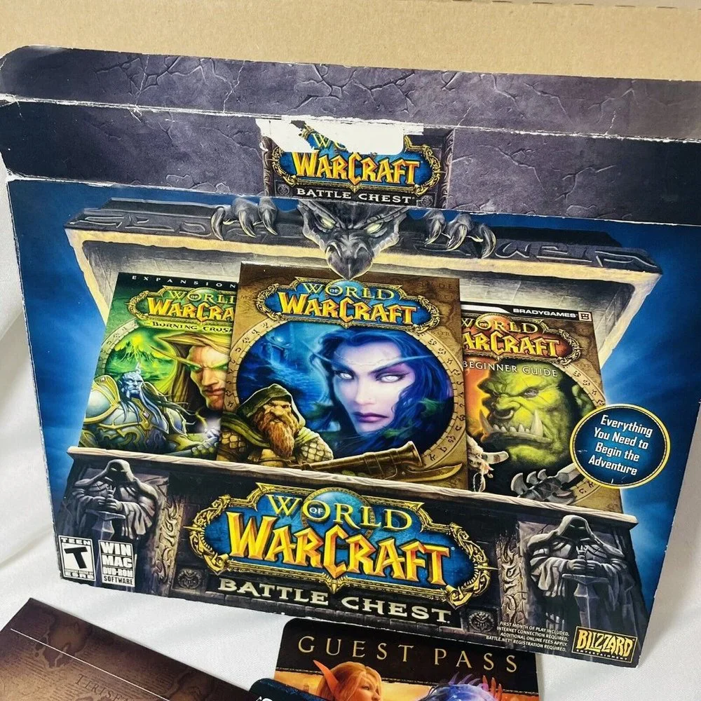 World of Warcraft: Battle Chest Blizzard Windows XP Vista 2007 Mac Game Chest
